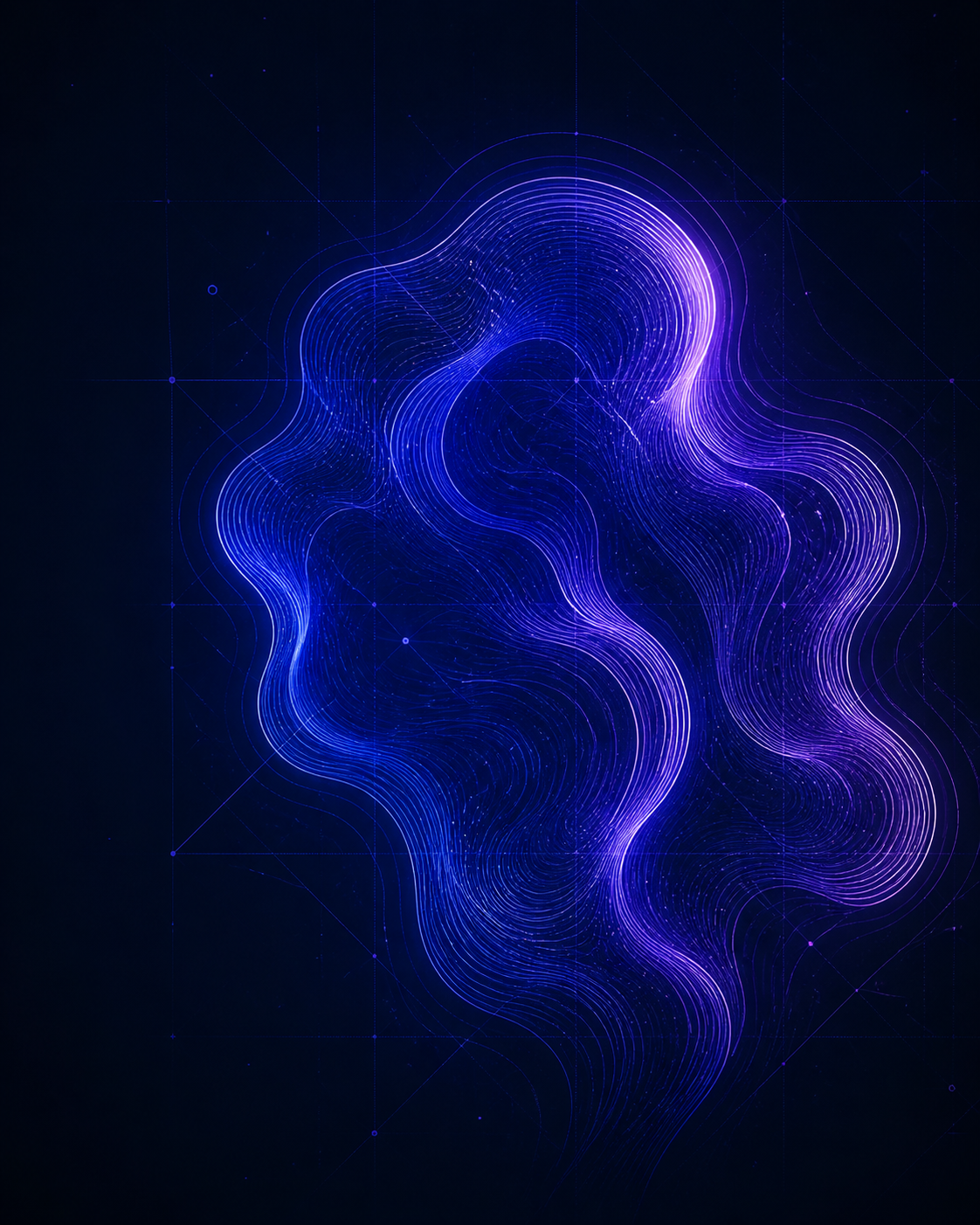 Luminous cobalt and violet signal field